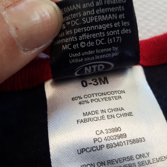 size 0-3 Baby boys Superman onesie - Picture 5 of 7